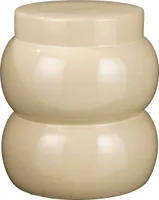 Mica Decorations Vendi Beistelltisch - H40 x Ø35 cm - Keramik - Creme