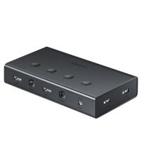 Ugreen KVM (Keyboard Video Mouse) Switch 4 x 1 HDMI (weiblich) 4 x USB (weiblich) 4 x USB Typ B (weiblich) schwarz (CM293)