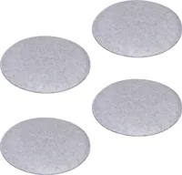 Sitzkissen JONITA aus Filzstoff, Stuhlkissen Sitzpolster Stuhlpolster, im 4er Set, mit Filzstoff in grau und Polsterung rund