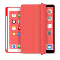 Hülle für iPad Air 1 Air 2 - [Eckenschutz] Ständerabdeckung mit Stifthalter, Auto Sleep / Wake für iPad Air 1 Air 2, Rot