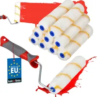 KOTARBAU® 10er Set Farbroller Gelbfaden 160 mm mit Gummigriff Farbwalze Pinsel Walzenbürste Rollerwalze Rollerpinsel für Anstricharbeiten und Renovierung