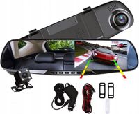 Carcare Dashcam für Auto – Front- und Rückkamera – Spiegel – Full HD / 1080p – 32 GB – mit Bewegungserkennung und Parkmodus – 170° Weitwinkelobjektiv