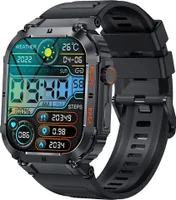 Smartwatch, 1,96 Zoll 320 * 386 HD Smartwatch mit Telefonfunktion, IP68 Wasserdicht Armbanduhr mit Blutdruckmessung Schlafmonitor, für ios Android