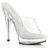 SULTRY-601 Damen Slipper von Fabulicious, Transparent EU 42, US 12