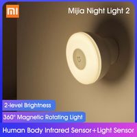 Xiaomi Mijia Night Light 2 Night Lamp 2 Infrarot-Koerpersensor und Lichtsensor 360-Grad-Drehung Magnetische 2-Stufen-Helligkeitseinstellung