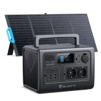 BLUETTI Stromerzeuger EB55 mit PV120 Solarpanel, 537Wh LiFePO4 Batterie mit 1 x 100W PD Type-C, Solar Generator hat 400W PV-Eingangsleistung für caravans,Camping,Wohnmobile