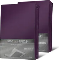 2er Pack Spannbettlaken FROTTEE 140x200 cm - 160x200 cm lila Spannbetttuch Set