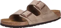 Birkenstock  Arizona Damen Herren Pantolette Nubukleder geölt, Farbe:Tabacco Brown, Größe:41, Weite:Schmal