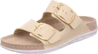 Rohde Damen Pantolette  Schnalle Memoryfußbett Rodigo-D 5877, Größe:38 EU, Farbe:Beige