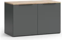 Vicco Kommode Wido, 80 x 50 cm mit 2 Türen, Anthrazit/Sonoma