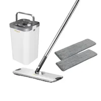 Vitapur Vitapur Mopping System - Mop - Mopping System mit Wringer - Mop Stick - Mop Set - Wischgerät - Mops - 360° drehbar - 2 Mikrofaserpads - 4er Set