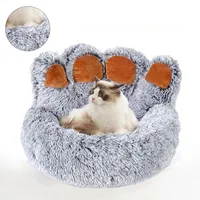 Katzenbetten, rutschfestes Katzensofa, Katzenbett, Hundekissen, Tierbetten, flauschig, weich, für Katzen und Hunde (grau, 70 cm)
