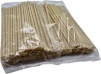 250 Trinkhalme aus Bambusfasern flexibel 21 cm lang Ø 6 mm