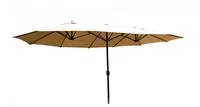 Leco Oval-Schirm natur - Maße: 270 cm x 460 cm x 245 cm; 20300103