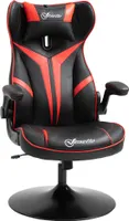 Vinsetto Gaming Stuhl ergonomischer Computerstuhl mit Wippfunktion Drehstuhl höhenverstellbar Stahl Schwarz+Rot 67 x 70 x 106-112 cm