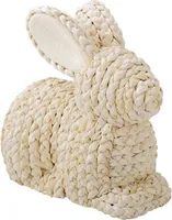 1x Hase aus Maisstroh Osterdeko 20 cm