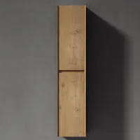 doporro Seitenschrank Badschrank Schmal Hochschrank Badezimmer Hängend Regal BHT ca: 35x30x160cm Midischrank in Kerneiche Rimo