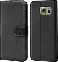 Book Case für Samsung Galaxy S6 Hülle Tasche Flip Cover Handy Schutz Hülle