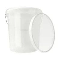 Eimer mit Deckel 16 L | Vorratseimer | Lebensmittelecht Transparent | PP | 1 Stück