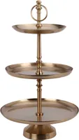 Tablett aus Metall mit 3 Ebenen, 50 cm