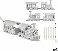 Bastelspiel Eisenbahn (4 Stück)