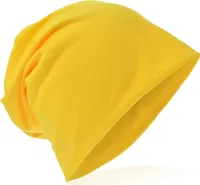 Beanie Muetze Unifarbe Gelb