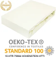 Spannbettlaken Jersey Bettlaken Betttuch Laken mit Gummizug 100% Baumwolle 90x160 cm ECRU PREMIUM