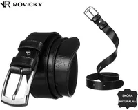 Rovicky Pánský opasek s klasickou sponou Paphersis černá 105cm