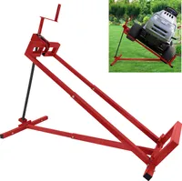 UISEBRT Rasenmäherheber 400kg Aufsitzmäher Hebevorrichtung Rasentraktor Heber Hebebühne Aufsitzmäher  45° Neigungswinkel Reinigungshilfe Rasentraktor Rot