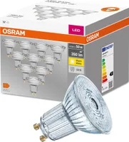 Osram 10-pack GU10 LED žiarovka pätica 4,3W 350Lm sklo teplá biela 4058075036680