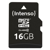 Intenso 16 GB microSDHC Karte Class 10 inkl. SD-Adapter