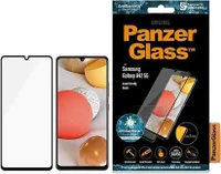 Panzerglass E2E Super+ AntiBakterielles gehärtetes Glas für Samsung Galaxy A42 5G - mit schwarzem Rahmen