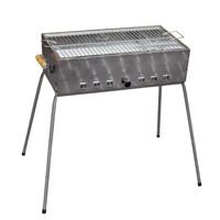 Schaschlikgrill Mangal Grill  aus Edelstahl Holzkohle Grill Standgrill Barbecue Kohlegrill