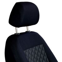Schwarz Effekt 3D Sitzbezüge für FIAT PANDA Autositzbezug Komplett