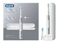 Oral-B Pulsonic Slim Luxe 4500 Elektrische Schallzahnbürste/Electric Toothbrush, 2 Aufsteckbürsten, 3 Putzmodi für Zahnpflege und gesundes Zahnfleisch, Reiseetui, platin