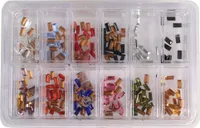 Ersatzglassteine, Glas, Baguettschliff, bunt