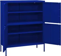Szafka do przechowywania granatowa 80x35x101,5 cm stalowa