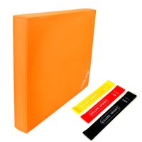 Balance Pad Kissen Matte Boards Gleichgewicht Trainer Latexband Koordination, Color:Orange mit Latexband&Poster
