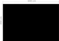 vidaXL Treibende Pool Solarfolie rechtecking 6 x 4 m Pools, Schwarz
