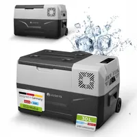 Juskys Kompressor Kühlbox 30 Liter 12/24/230 V für Auto, Lkw, Reisemobil, Camping - Mini Kühlschrank kalt & warm - Kompressorkühlbox Steckdose - Grau