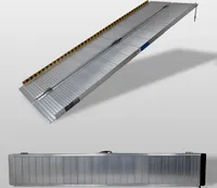 TRUTZHOLM Rollstuhlrampe klappbar 213 cm 272 kg Alu grau geriffelt Auffahrrampe Rollator Tragegriff