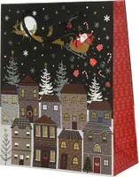 Geschenktüte Weihnachten 26x10x32cm mit Henkel und Motiv 1 Stück Rot