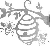 Gartendeko Metall: Bienenstock zum Nachrosten