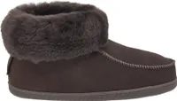 Vanuba Peppin Lammfell Hausschuhe Damen Schuhe - Badelatschen Damen Hausschuhe - Leder Wolle Pantoffeln Damen - Bequeme Schuhe Damen Lammfell-Hausschuhe - 39 EU Leder Braun Braun