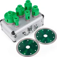 VEVOR Diamantbohrkronen Set Diamantbohrer 20/25/40/45/50/68mm mit 2 Klingen