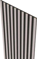 MEBANO. Akustikpaneele Holz 240 x 53 cm, Farbe: Sandgrau Wandpaneele, Holzpaneele Wand, Moderne Lamellenwand auf Filz, MDF Wandverkleidung