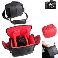 K-S-Trade Kompatibel mit Nikon D7500 Kameratasche Fototasche Schultertasche Zubehör Tasche einteilbare Trennwänden für Systemkamera, DSLR DSLM SLR,