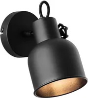 Wandspot 1-flammig HxBxT 18,5x11,5x16 cm sand/schwarz