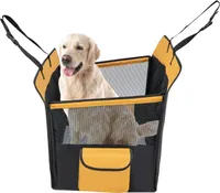 GOPLUS Hunde Autositz, wasserdicht Hundekorb Auto mit Matte, Hundeautositz mit atmungsaktivem Netz & Seitentaschen, waschbarer Hundesitz Auto