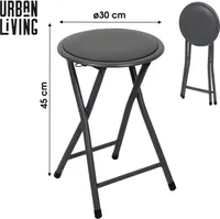 Urban Living Klapphocker Hocker Klappstuhl 224738 Dunkelgrau